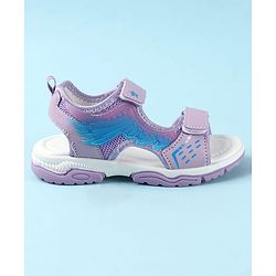 Cute Walk by Babyhug Velcro Closure Sandals with Feather Applique - Purple