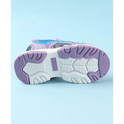 Cute Walk by Babyhug Velcro Closure Sandals with Feather Applique - Purple