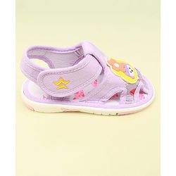 Cute Walk by Babyhug Velcro Closure Sandal with Floral Applique - Purple