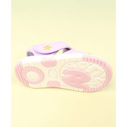 Cute Walk by Babyhug Velcro Closure Sandal with Floral Applique - Purple