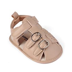 Cute Walk by Babyhug Booties with Velcro Closure - Beige