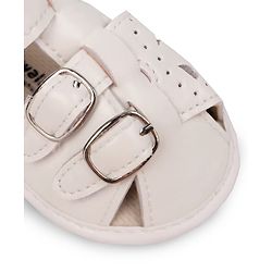 Cute Walk by Babyhug Booties with Velcro Closure - Beige