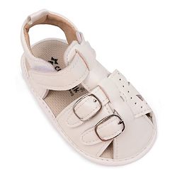 Cute Walk by Babyhug Booties with Velcro Closure - Beige