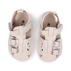 Cute Walk by Babyhug Booties with Velcro Closure - Beige