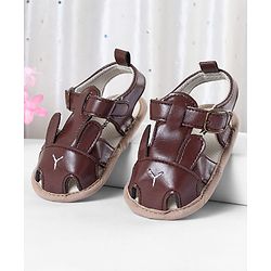 Cute Walk by Babyhug Booties with Buckle Closure & Ear Applique - Navy Blue