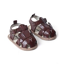 Cute Walk by Babyhug Booties with Buckle Closure & Ear Applique - Navy Blue