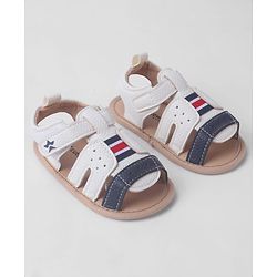 Cute Walk by Babyhug Booties With Velcro Closure - White