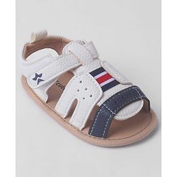 Cute Walk by Babyhug Booties With Velcro Closure - White