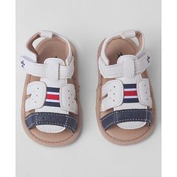 Cute Walk by Babyhug Booties With Velcro Closure - White