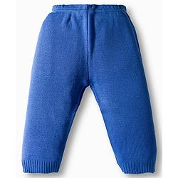 Babyhug Knit Full Sleeves Front Open Sweater Set with Stripes & Color Block Design - Red White & Royal Blue