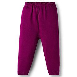 Babyhug Knit Full Sleeves Sweater Sets With Frill Detailing & Cable Knit Design - Wine