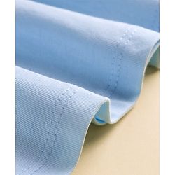 Babyhug Single Jersey Knit Sleeveless Solid Frock With Bloomer - Light Blue