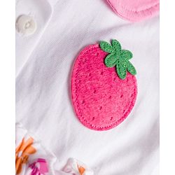 Babyhug Single Jersey Knit Half Sleeves Frock with Tropical Theme Print - Pink