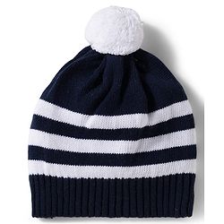 Babyhug Cotton Knit Full Sleeves Pullover Sweater Set with Cap & Aztec Design - Navy Blue