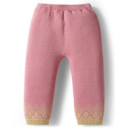 Babyhug Knit Full Raglan Sleeves Pullover Sweater Set with Cap & Aztec Design - Pink