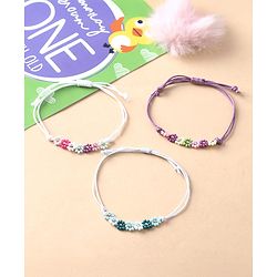 Babyhug Free Size Friendship Bands With Floral Design Pack Of 3 - Multi Colour