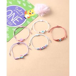 Babyhug Female BFF Free Size Friendship Bands Pack of 5 - Multicolor