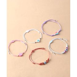Babyhug Female BFF Free Size Friendship Bands Pack of 5 - Multicolor