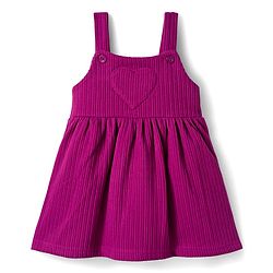 Babyhug Cotton Knit Full Sleeves Frock & Inner T-Shirt With Floral Print - Wine & White