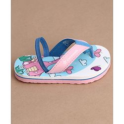 Cute Walk by Babyhug Flip Flops With Dino & Butterfly Print - Pink
