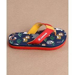 Cute Walk by Babyhug Flip Flops With Animal Print - Blue