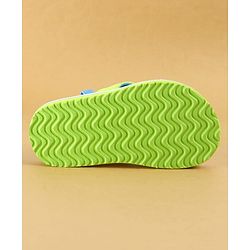 Cute Walk by Babyhug Dino Printed Flip Flops with Back Strap Closure  - Green & Grey