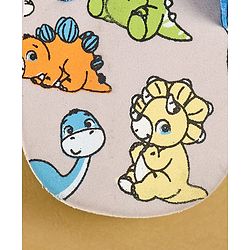 Cute Walk by Babyhug Dino Printed Flip Flops with Back Strap Closure  - Green & Grey