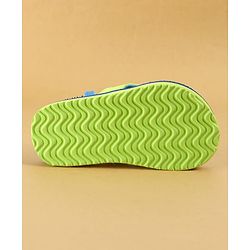 Cute Walk by Babyhug Dino Printed Flip Flops with Back Strap Closure  - Green & Grey