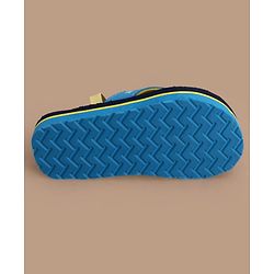 Cute Walk by Babyhug Flip Flops with Back Strap Closure Jungle Theme Print - Navy Blue