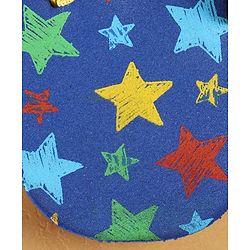 Cute Walk by Babyhug Flip Flops with Back Strap Closure & Star Print - Blue