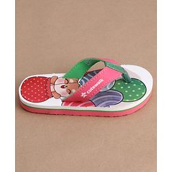 Cute Walk by Babyhug Flip Flops With Kitty Print - Multicolor