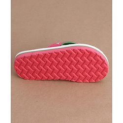 Cute Walk by Babyhug Flip Flops With Kitty Print - Multicolor