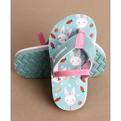 Cute Walk by Babyhug Back Strap Bunny & Floral Printed Flip Flops