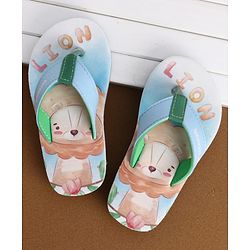 Cute Walk by Babyhug Flip Flops With Teddy Bear Print - Multicolor