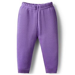 Babyhug Knit Full Sleeves Sweater Set with Cable Knit Design & Cap - Lavender