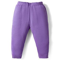Babyhug Knit Full Sleeves Sweater Set with Cable Knit Design & Cap - Lavender