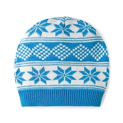 Babyhug Knit Full Sleeves Sweater Set With Cap & Aztec Design - Light Blue