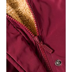 Babyhug Woven Full Sleeves Solid Color Hooded Winter Jacket With Ear Applique - Wine