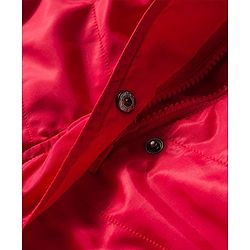 Babyhug Woven Full Sleeves Solid Hooded Padded Jacket - Red