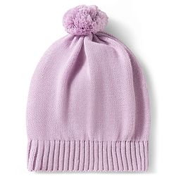 Babyhug Cotton Knit Full Sleeves Pullover Sweater Set with Cap & Floral Design - Lavender
