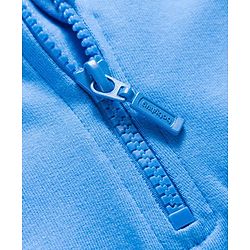 Babyhug Fleece Knit Full Sleeves Hooded Sweatshirt With Sling Bag Applique - Blue