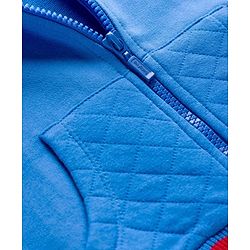 Babyhug Cotton Knit Full Sleeves Hooded Sweatjacket With Text Print - Blue