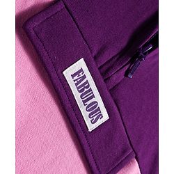 Babyhug Cotton Knit Full Sleeves Cut & Sew Pullover Hooded Sweatshirt with Text Graphic - Pink
