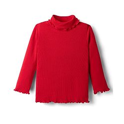 Babyhug Cotton Knit Full Sleeves Turtle Neck Solid Color Winter T-Shirt - Red