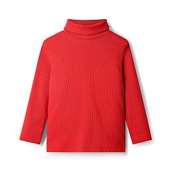 Babyhug Cotton Knit Full Sleeves Turtle Neck Winter T-Shirt - Red