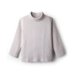 Babyhug Cotton Knit Full Sleeves Turtle Neck Winter T-Shirt - Grey