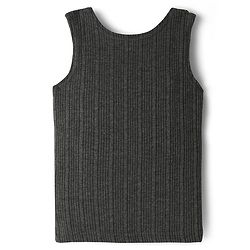 Babyhug Knit Full Sleeves Solid Color Thermal Inner Wear Set - Charcoal Grey