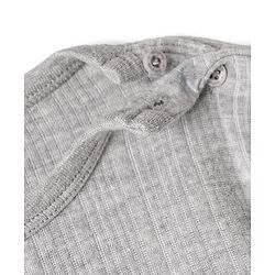 Babyhug Knit Full Sleeves Solid Thermal Inner Wear Set - Light Grey