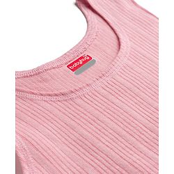 Babyhug Knit Full Sleeves Solid Color Pullover & Sleeveless Thermal Vest & Pant Set - Pink