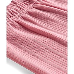 Babyhug Knit Full Sleeves Solid Color Pullover & Sleeveless Thermal Vest & Pant Set - Pink